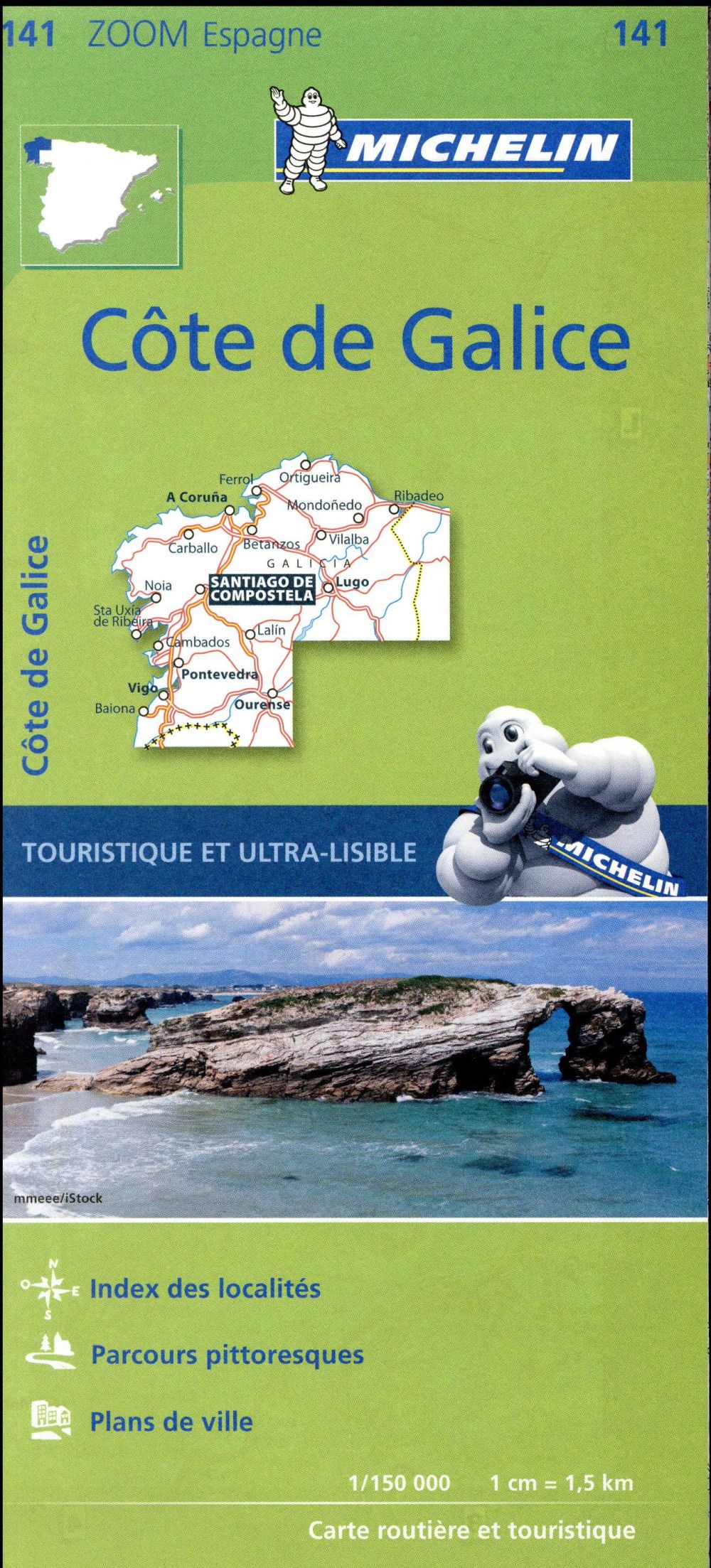 COSTA GALICIA 11141 CARTE ZOOM MICHELIN KAART