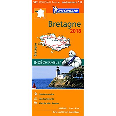 512 Bretagne 2018 indéchirable 1:200000