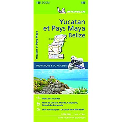 YUCATAN ET PAYS MAYA 11185 CARTE ZOOM MICHELIN KAA