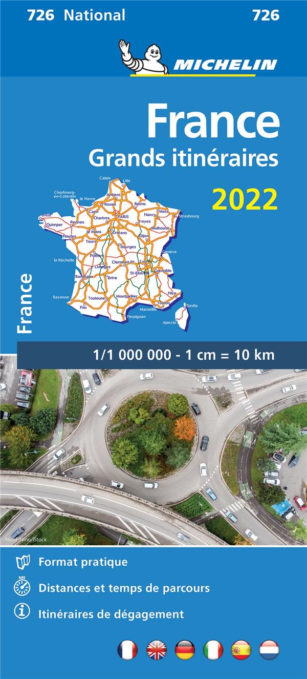 726 GRANDS ITINERAIRES FRANCE 2022 1:1000000
