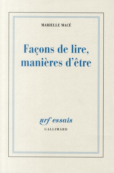 Façons de lire, manières d'être