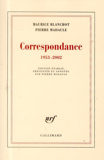 Correspondance 1953-2002