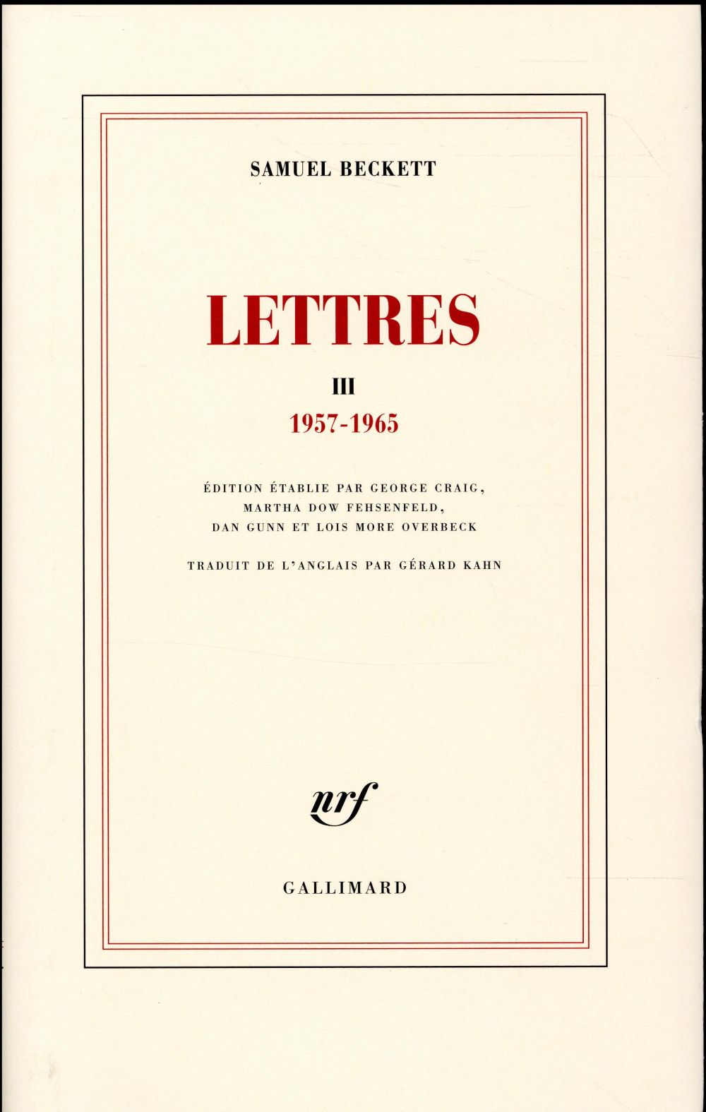 Lettres. Tome 3, 1957-1965
