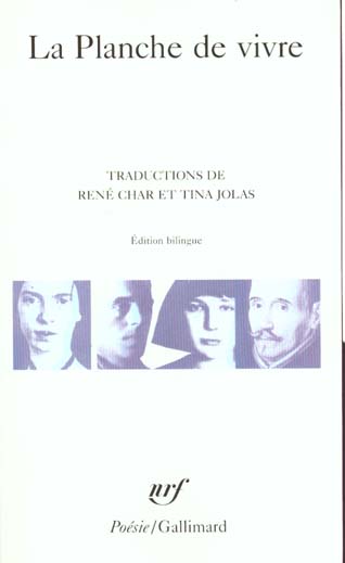 La Planche de vivre. Poésies