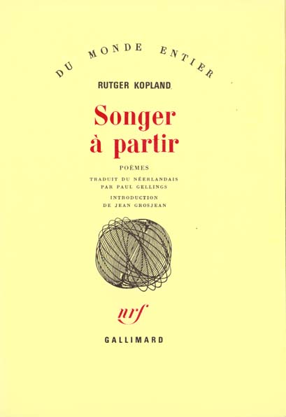 Songer à partir. Poèmes
