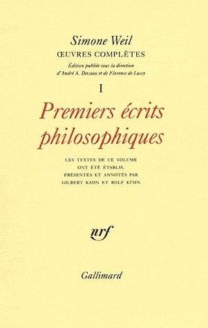 Oeuvres complètes. Tome 1, Premiers écrits philosophiques, 2e édition
