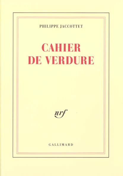 Cahier de verdure