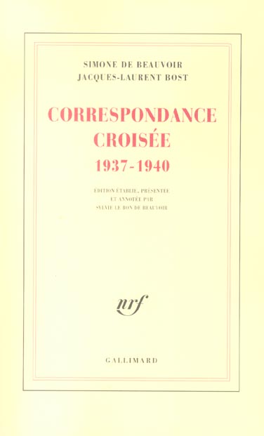 Correspondance croisée (1937-1940)