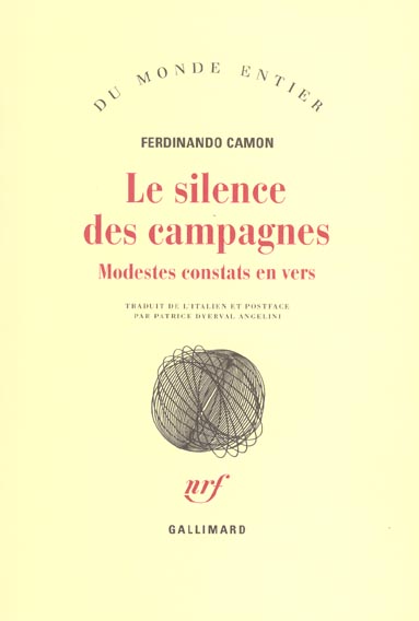 Le silence des campagnes. Modestes constats en vers