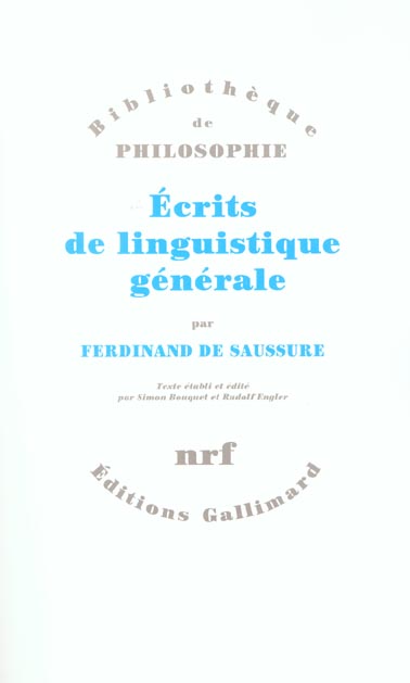 Ecrits de linguistique générale