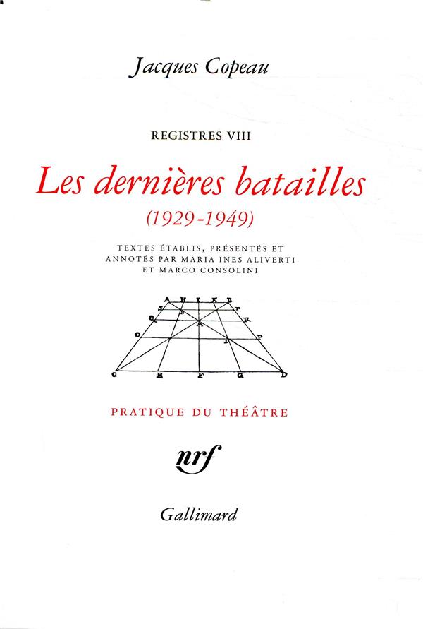 Registres VIII, Les dernières batailles (1929-1949)