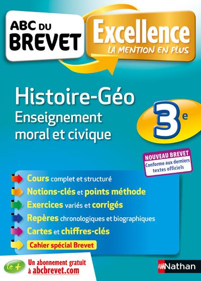 HIstoire géographie Enseignement moral et civique 3e. Edition 2018