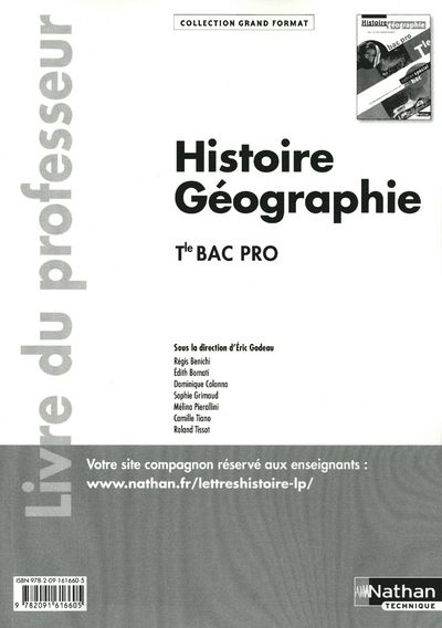Histoire-Géographie Tle Bac Pro. Livre du professeur