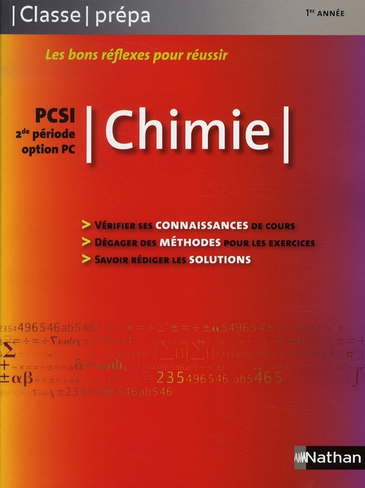 Chimie PCSI 2de période option PC