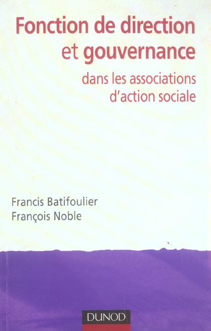 Fonction de direction et gouvernance dans les associations d'action sociale