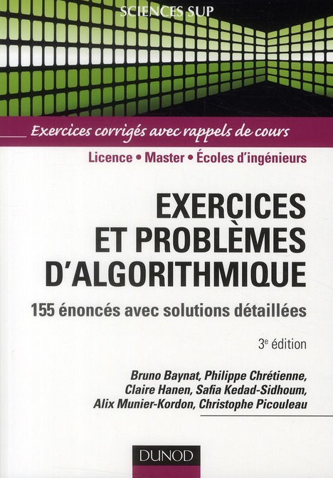 Exercices et problèmes d'algorithmique. 155 énoncés avec solutions détaillées, 3e édition