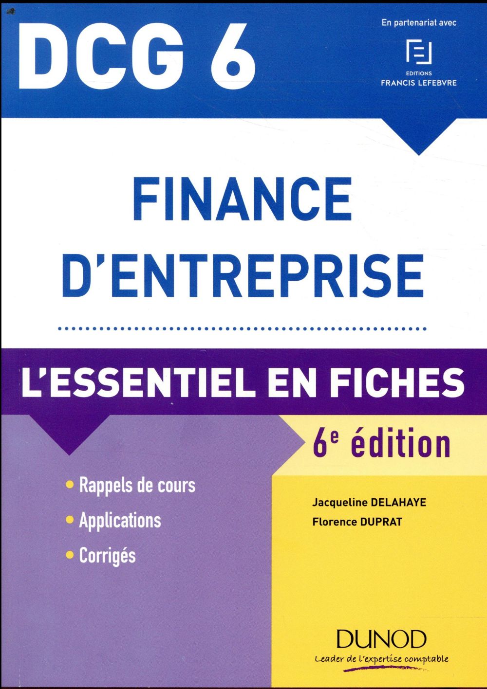 Finance d'entreprise DCG 6. L'essentiel en fiches, 6e édition