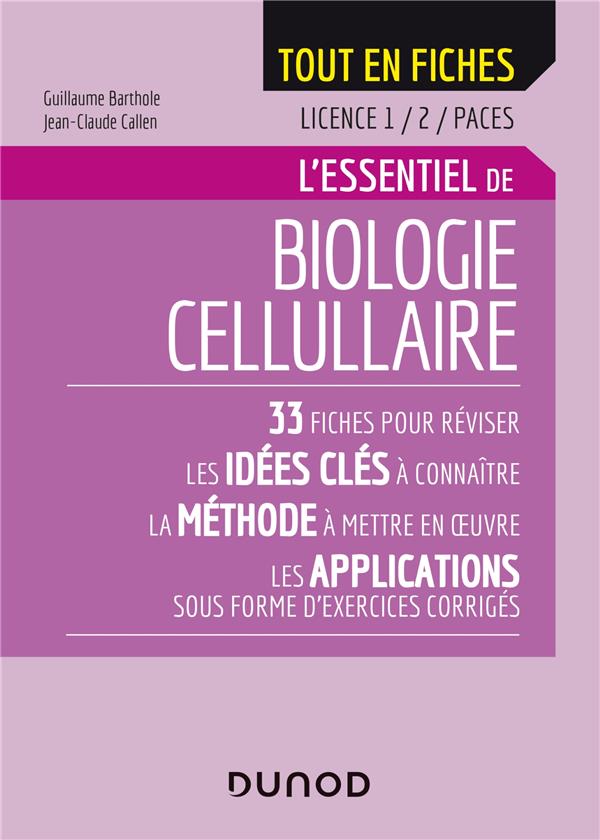 L'essentiel de biologie cellulaire