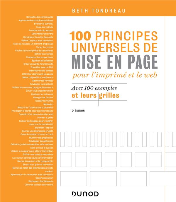 100 principes universels de mise en page pour l'imprimé et le web. Avec 100 exemples et leurs grille