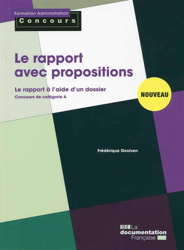 Le rapport avec propositions