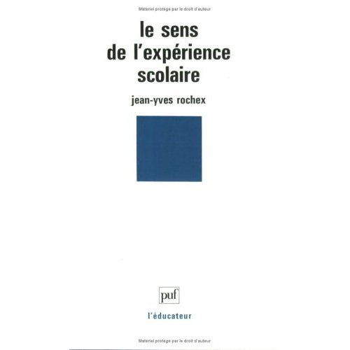 LE SENS DE L'EXPERIENCE SCOLAIRE. Entre activité et subjectivité