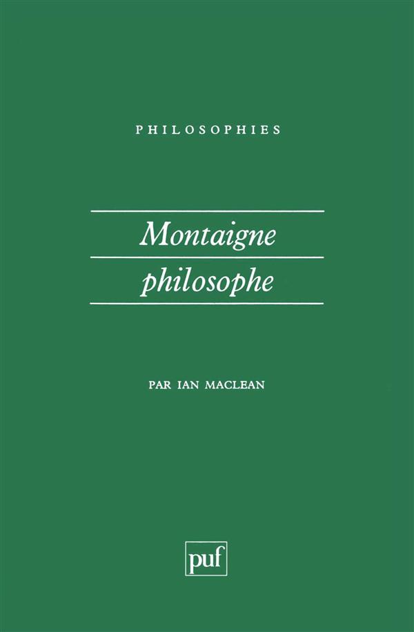 Montaigne philosophe