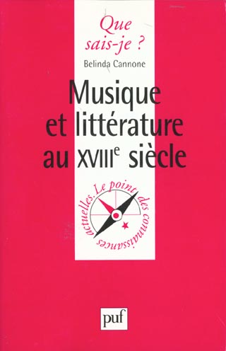 Musique et littérature au 18e siècle