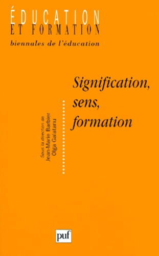 Signification, sens, formation