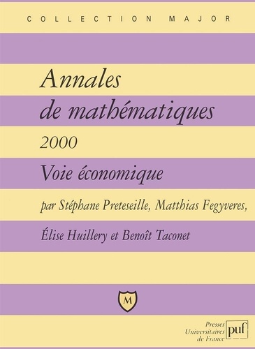 Annales de mathématiques 2000. Voie économique