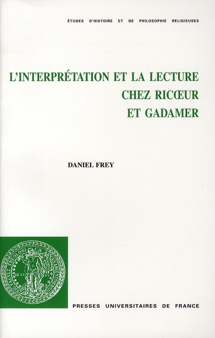 L'interprétation et la lecture chez Ricoeur et Gadamer