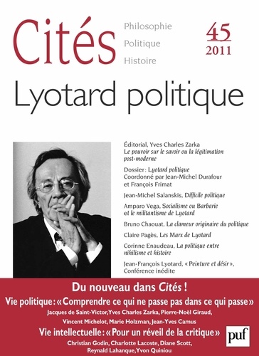 Cités N° 45/2011 : Lyotard politique