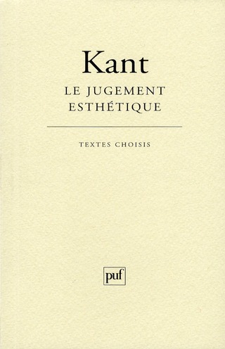 Le jugement esthétique. 13e édition