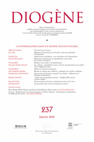Diogène N° 237, Janvier 2012 : L'universalisme dans un monde multiculturel