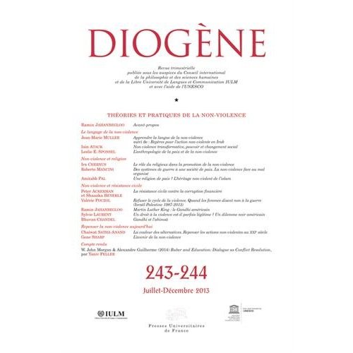 Diogène N° 243-244, Juillet-décembre 2013 : Théories et pratiques de la non-violence