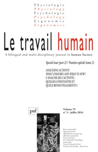 Le travail humain Vol 79 n°3 septembre 2016