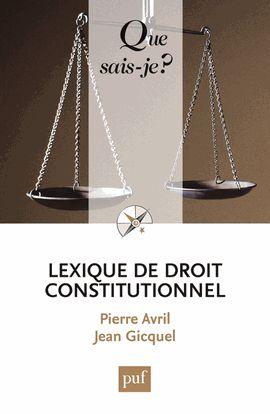 Lexique de droit constitutionnel. 5e édition