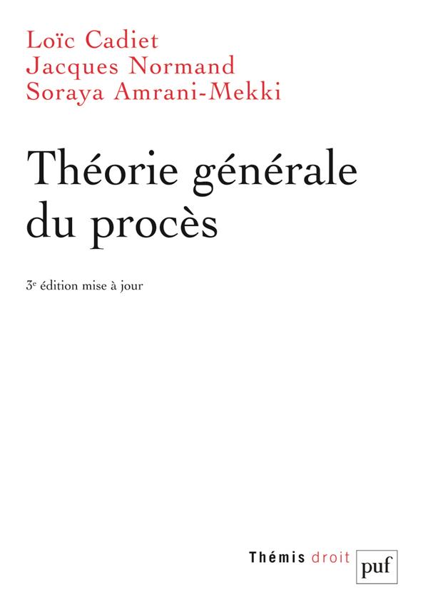Théorie générale du procès. 3e édition