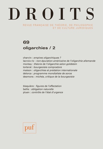 Droits N° 69/2019 : Oligarchies. Volume 2