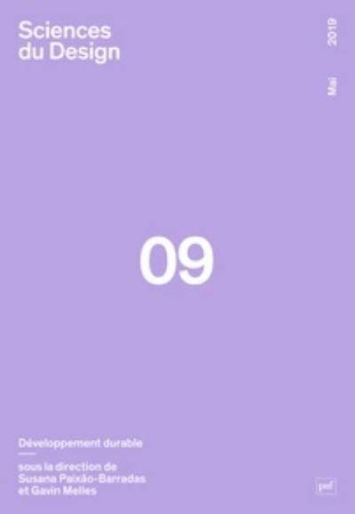 Sciences du design N° 9, mai 2019 : Développement durable