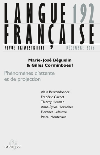Langue française N° 192