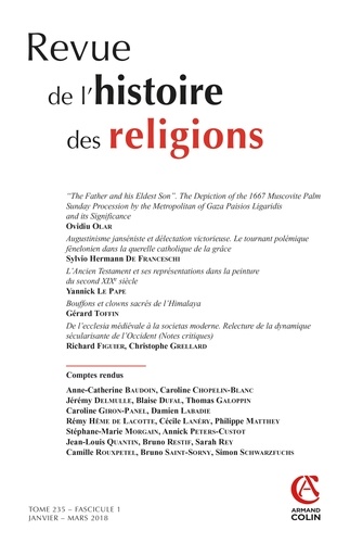 Revue de l'histoire des religions Tome 235 N° 1, janvier-mars 2018