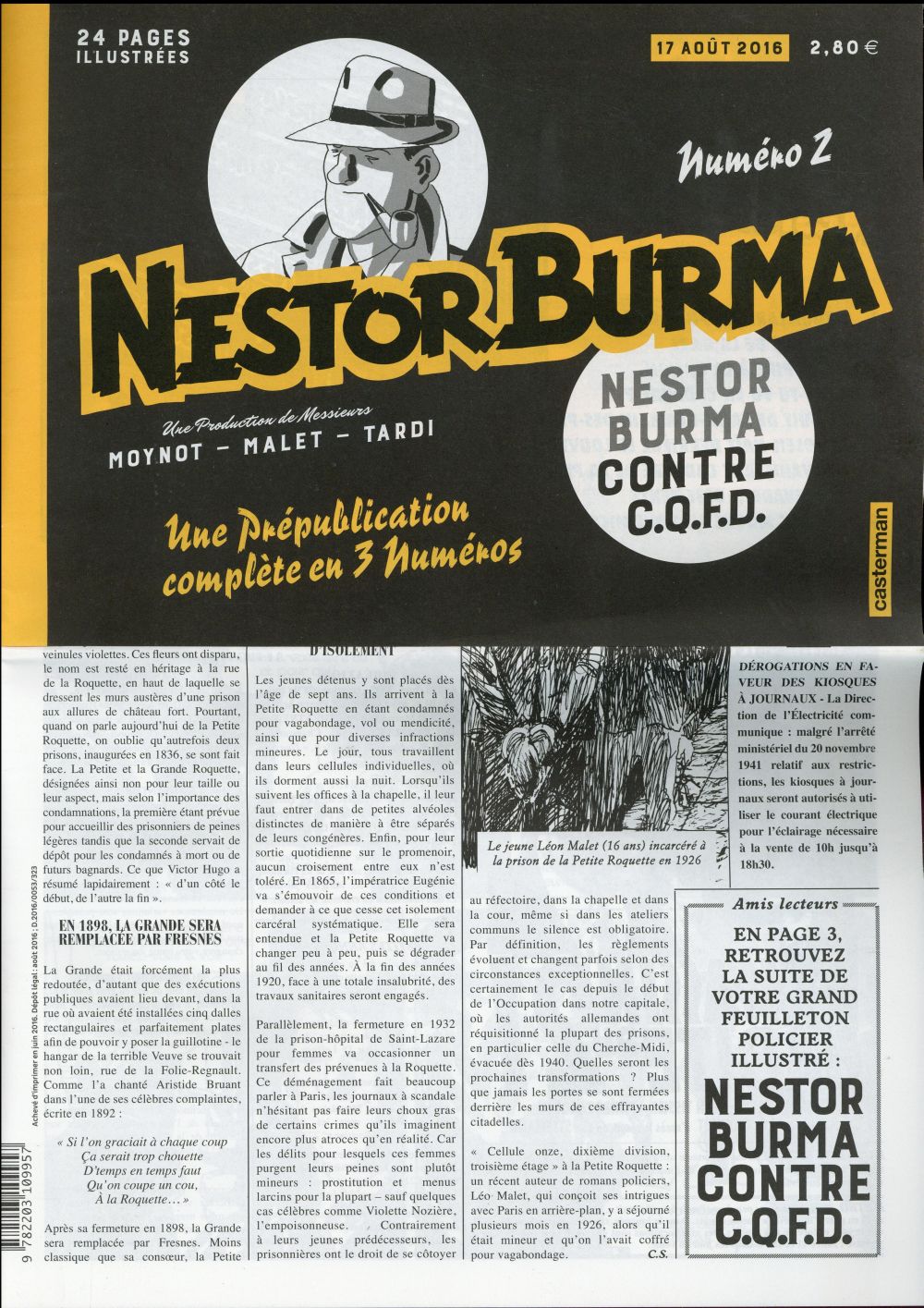 Nestor Burma N° 2, 17 août 2016 : Nestor Burma contre C.Q.F.D