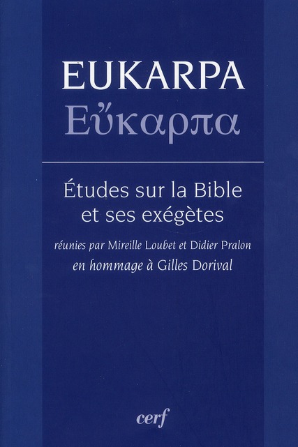Eukarpa, études sur la Bible et ses exégètes