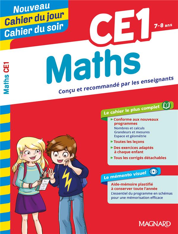 Cahier du jour/Cahier du soir Maths CE1 mémento. Edition 2019