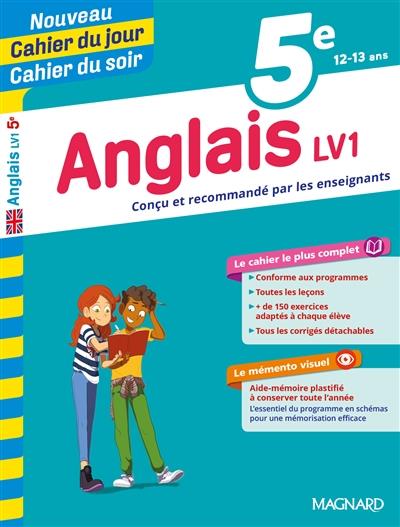 Cahier du jour/Cahier du soir Anglais LV1 5e mémento. Edition 2019