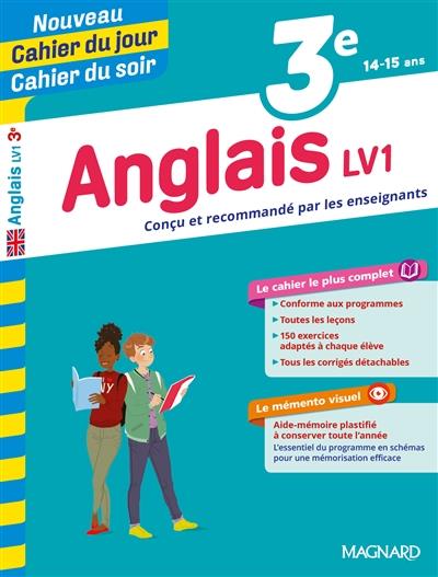 Cahier du jour/Cahier du soir Anglais LV1 3e mémento. Edition 2019