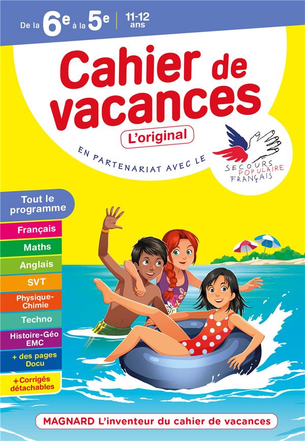 Cahier de vacances de la 6e à la 5e. Edition 2021