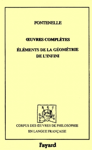 Oeuvres complètes. Tome 8, Eléments de la géométrie de l'infini