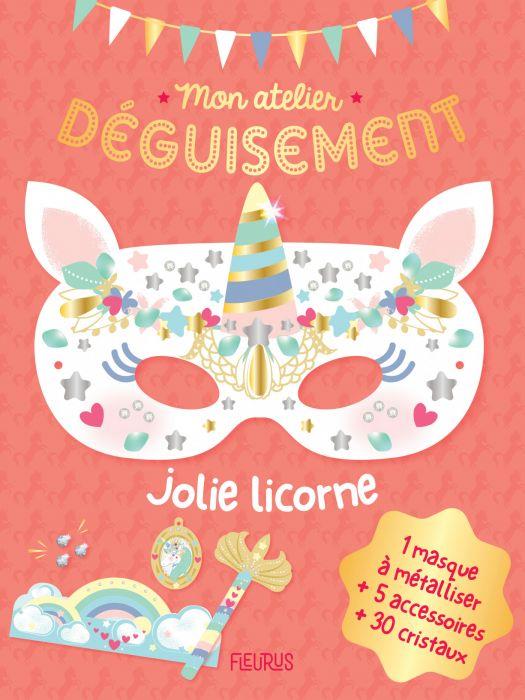 Jolie licorne. Avec 1 masque à métalliser + 5 accessoires + 30 cristaux