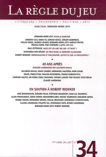 La Règle du jeu N° 34, Mai 2007 : Israël: 40 ans après. La guerre des six-jours